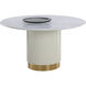 Paloma 54 X 30.25 inch White Marble Dining Table